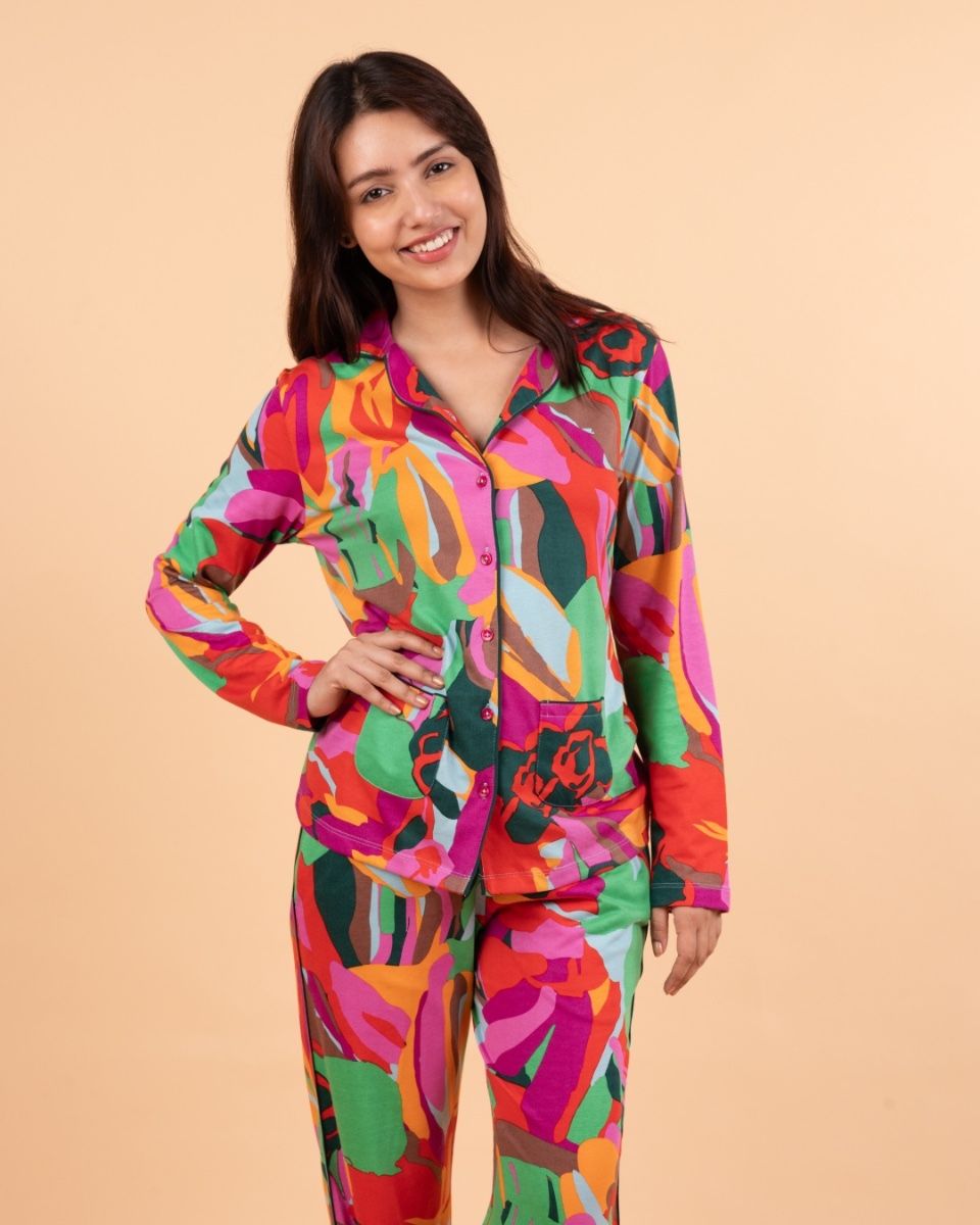 Vibrant Cotton Nightwear Set for Women