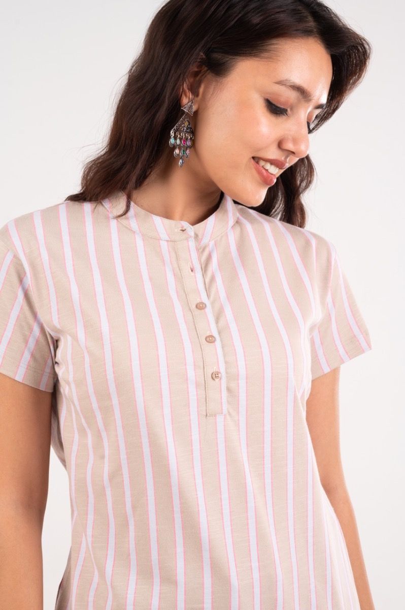 cotton kurti for women peach