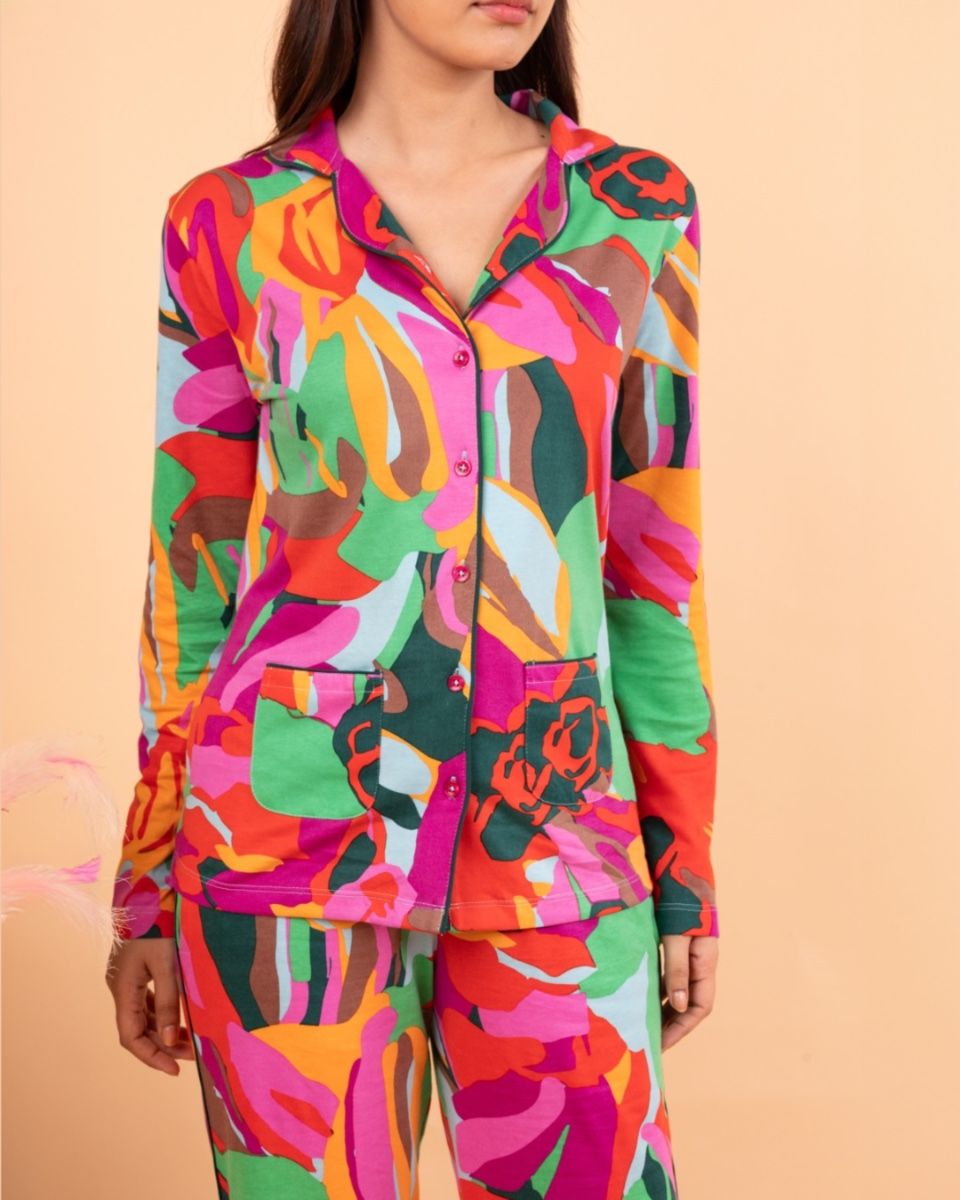 Vibrant Cotton Nightwear Set for Women